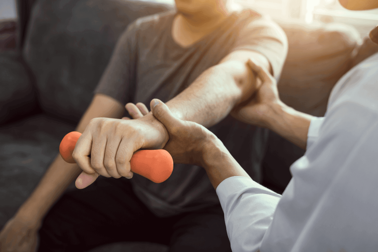 Werknemer in revalidatie na werkongeval